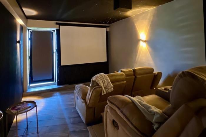Villa coco mar las terrenas cinema room 12.